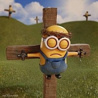 Minion on the cross